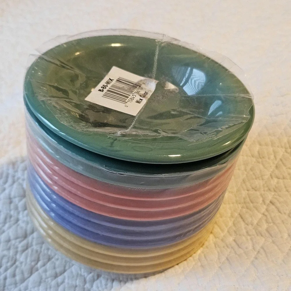 G.E.T. B-86 Diamond Mardi Gras Melamine 6 Inch 8oz Bowls Multi-Color Set of 12‎